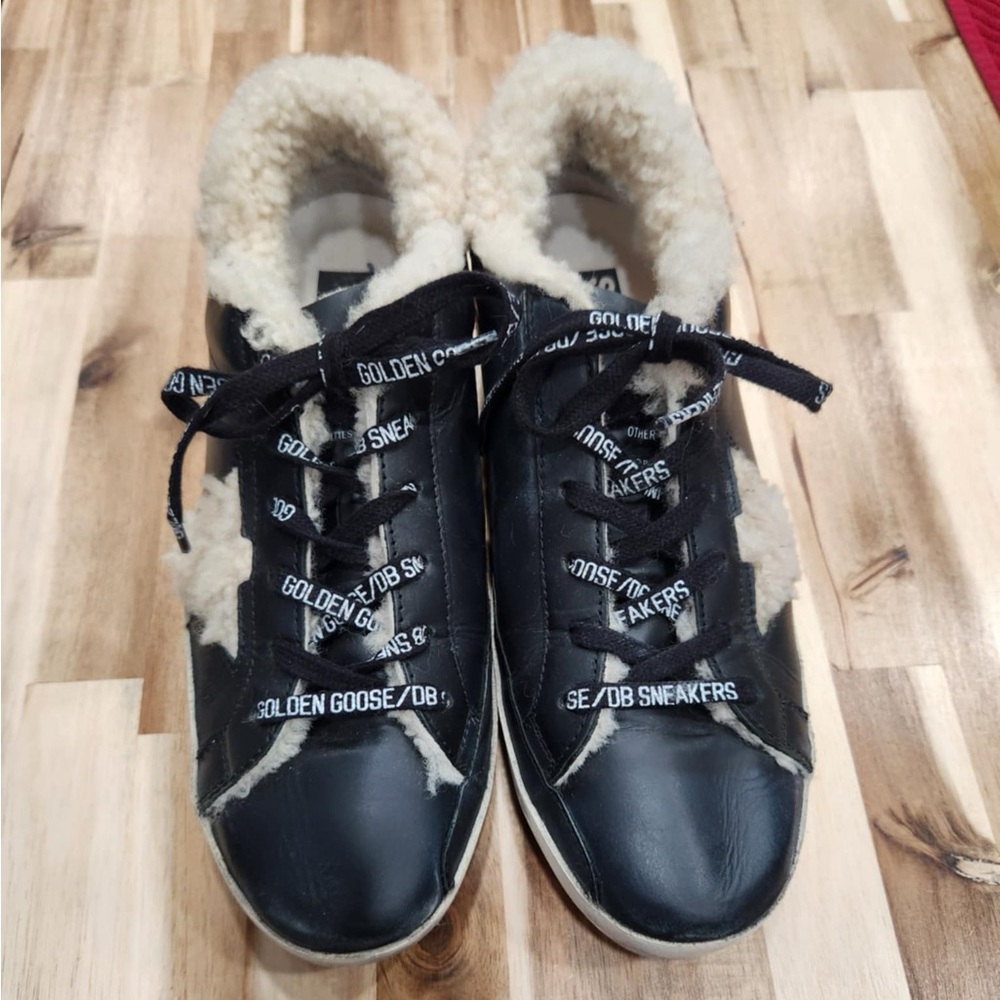 Golden Goose fur sneakers